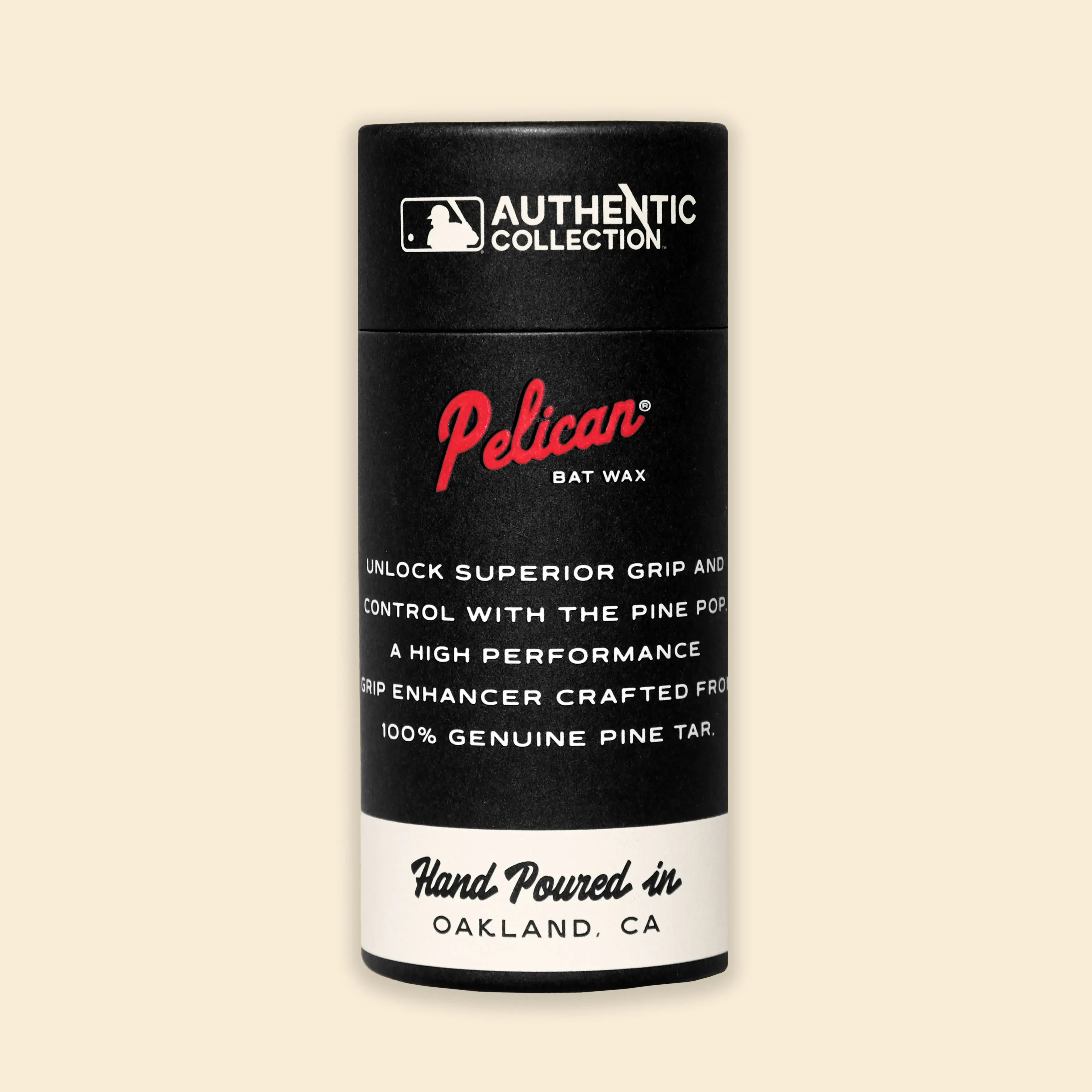 PELICAN BAT WAX PINE TAR POP BASEBALL PUSH UP GRIP STICK MLB AUTHENTIC COLLECTION BACK