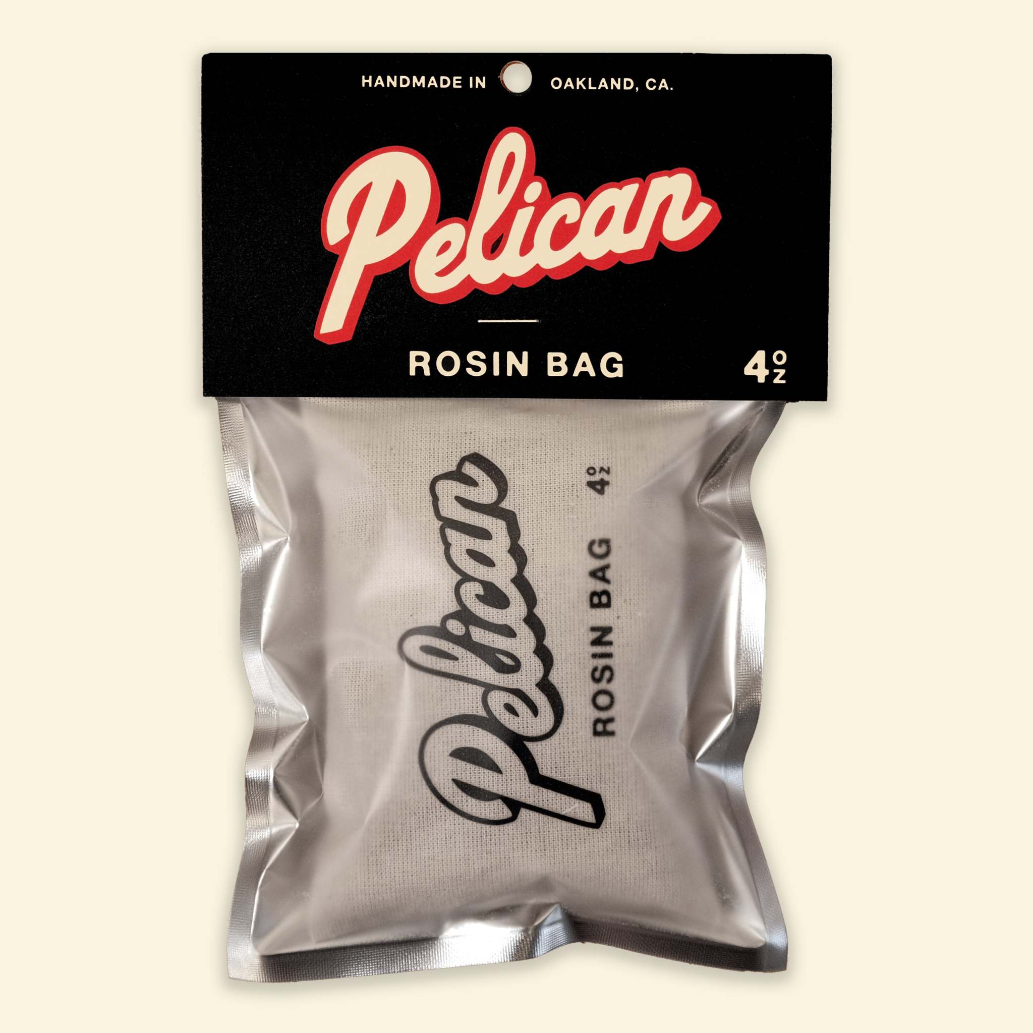 Pelican 4 OZ. Rosin Bag for baseball in retail packaging
