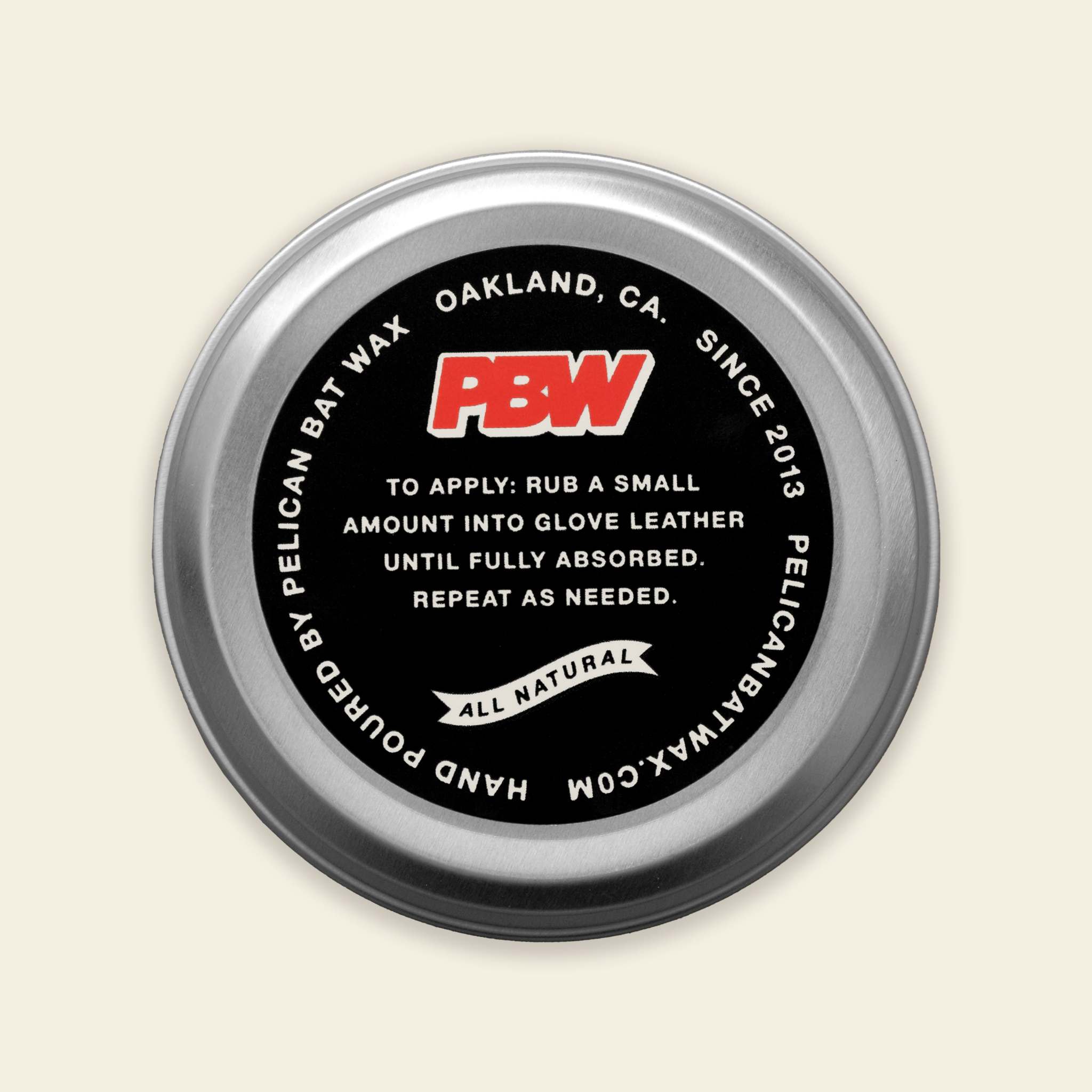Glove Rub natural leather conditioner in tin for baseball gloves